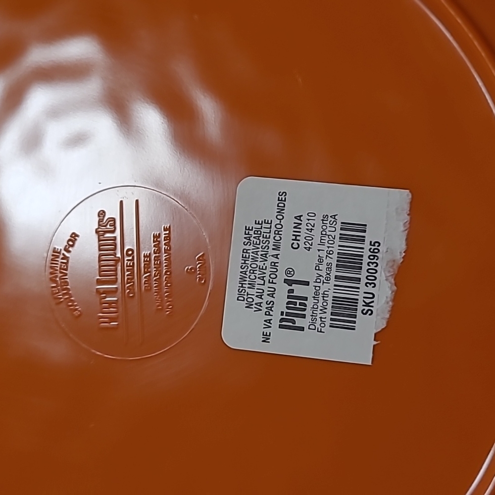 NWT Pair of Pier 1 Carmelo Melamine Plates - Picture 11 of 15